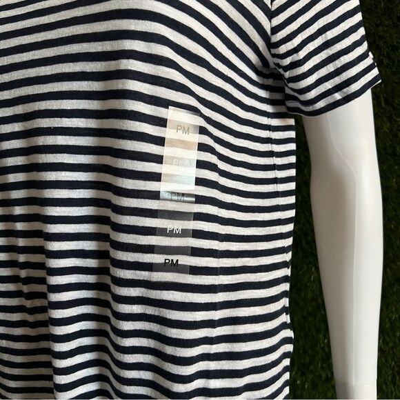 NWT Style & Co Petites Navy Striped T-Shirt - Picture 4 of 6
